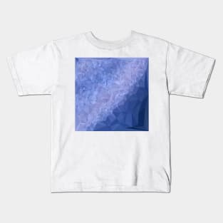 Steel Blue Abstract Low Polygon Background Kids T-Shirt